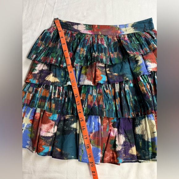 ALLISON NY Green and Blue Mini layered Bubble Skirt size M. - Picture 10 of 10